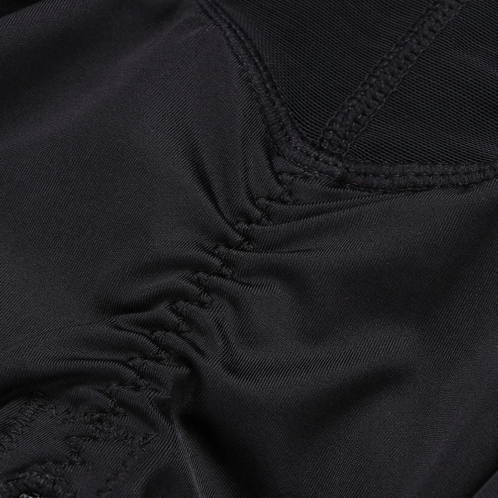 Stretch Mesh Zipper Shapewear Pants
