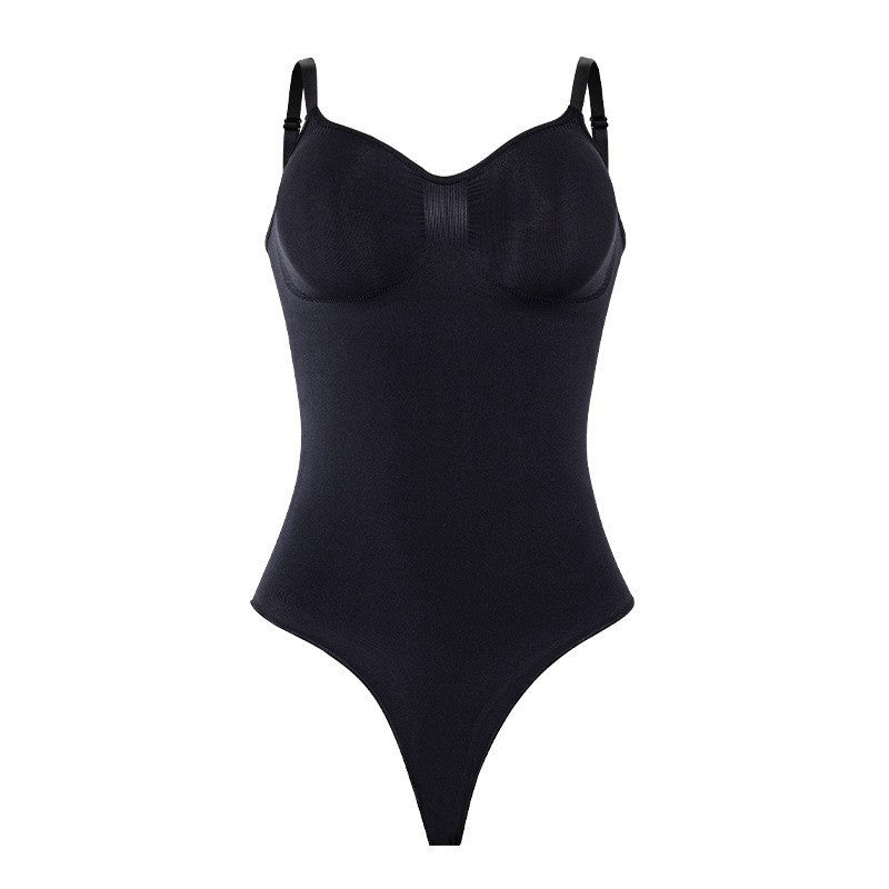 Black T-Shaped Shapewear with Hip Support