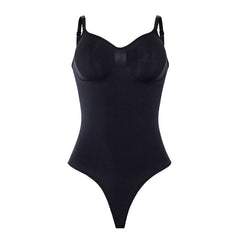 Black T-Shaped Shapewear with Hip Support
