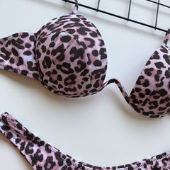 Rigid Underwire Leopard Bikini