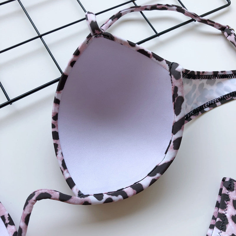 Rigid Underwire Leopard Bikini