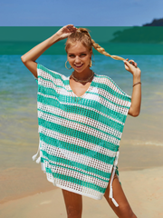 Celestia Angel Wings Tassel Cover-Up - Turquoise