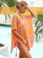 Celestia Angel Wings Tassel Cover-Up - Tangerine