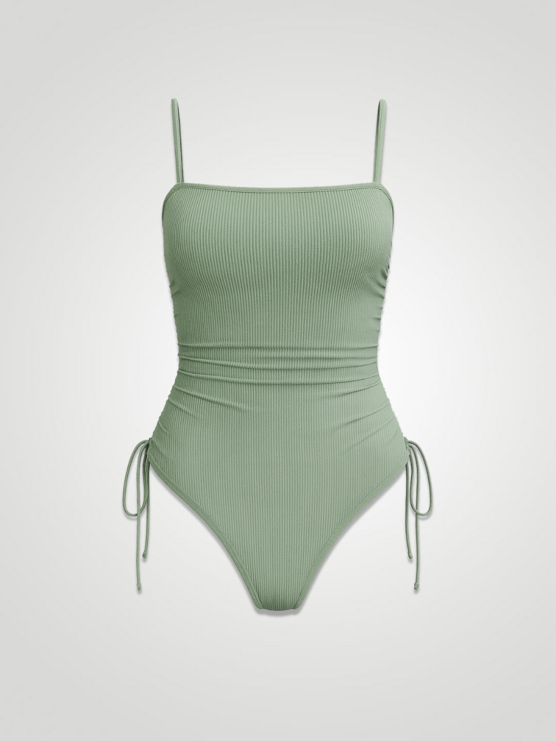 Sirena Ribbed Cutout One-Piece Swimsuit - Sage