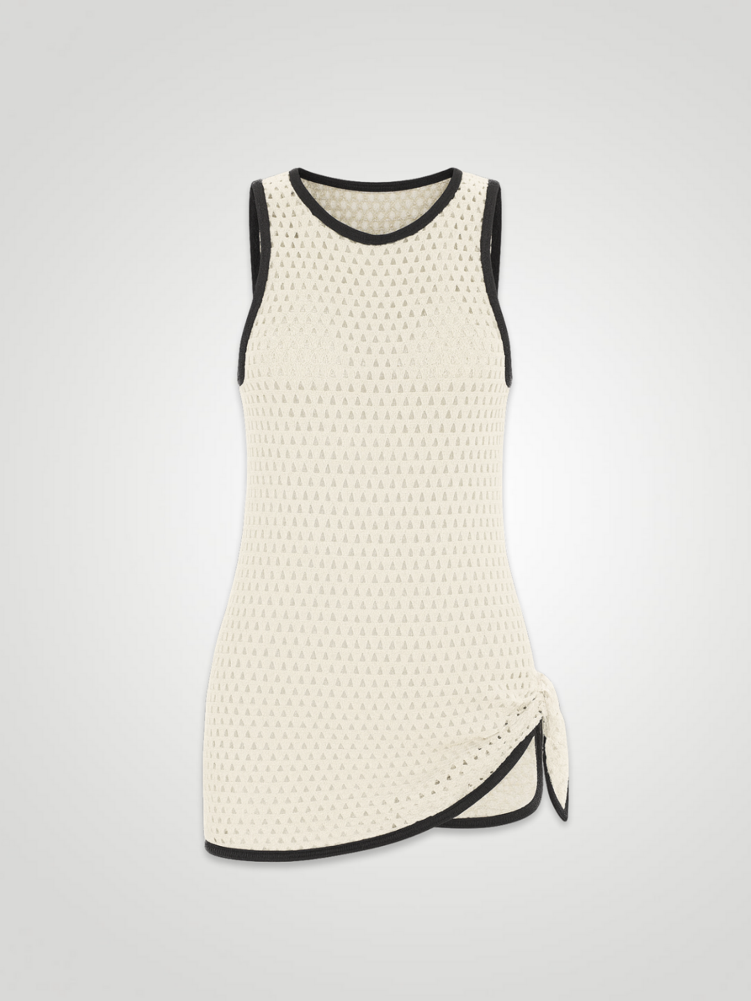 Riviera Openwork Cutout Back Cover-Up - White