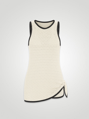 Riviera Openwork Cutout Back Cover-Up - White