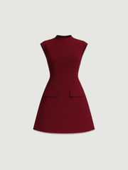 Nerina Cutout Back Mini Dress - Wine Red