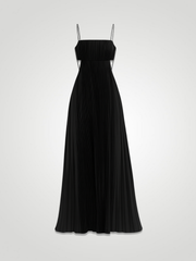 Selviera Cutout Ruched Maxi Cami Dress - Black