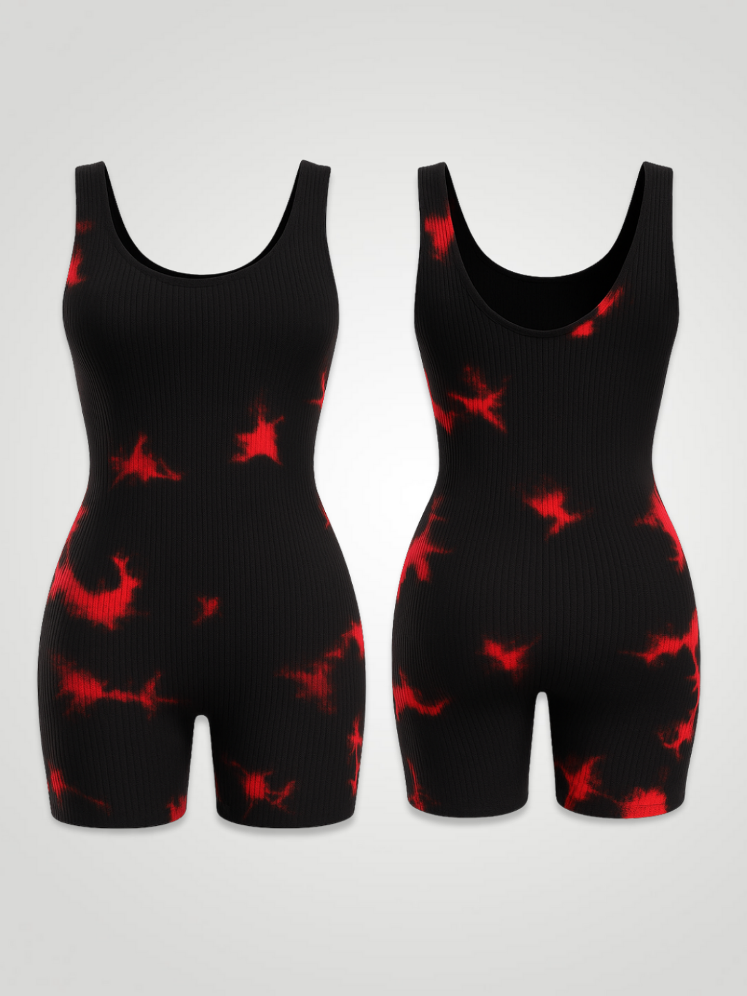 Nova Tie-Dye Wide Strap Active Romper - B&B