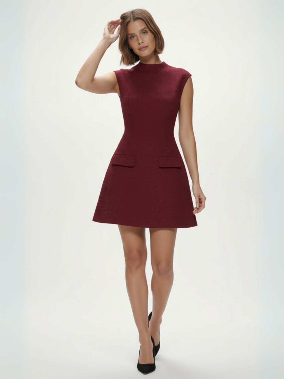 Nerina Cutout Back Mini Dress - Wine Red