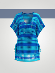 Celestia Angel Wings Tassel Cover-Up - Royal Blue