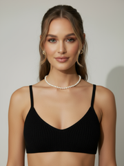 Elara Openwork Scoop Neck Cover-Up Set - Black