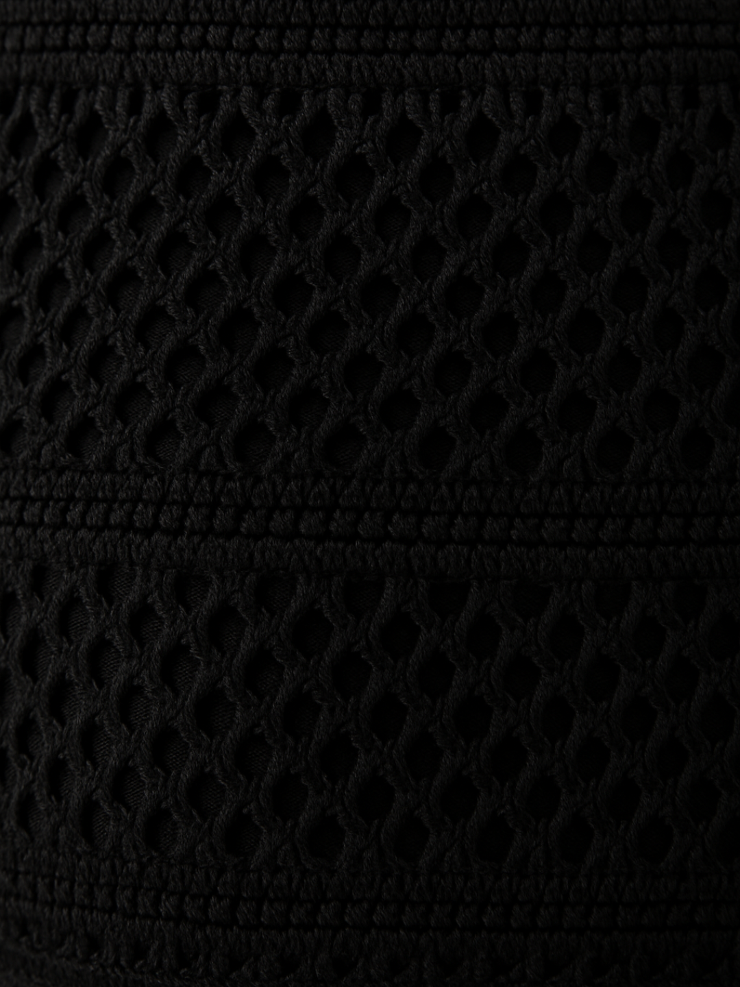 Isla Crochet Knit Side Slit Cover-Up Dress - Black Crochet