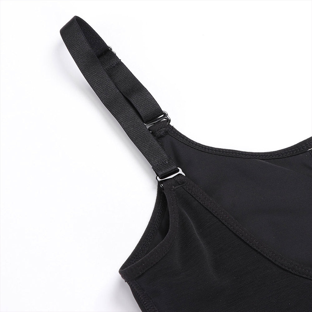 Stretch Mesh Zipper Shapewear Pants