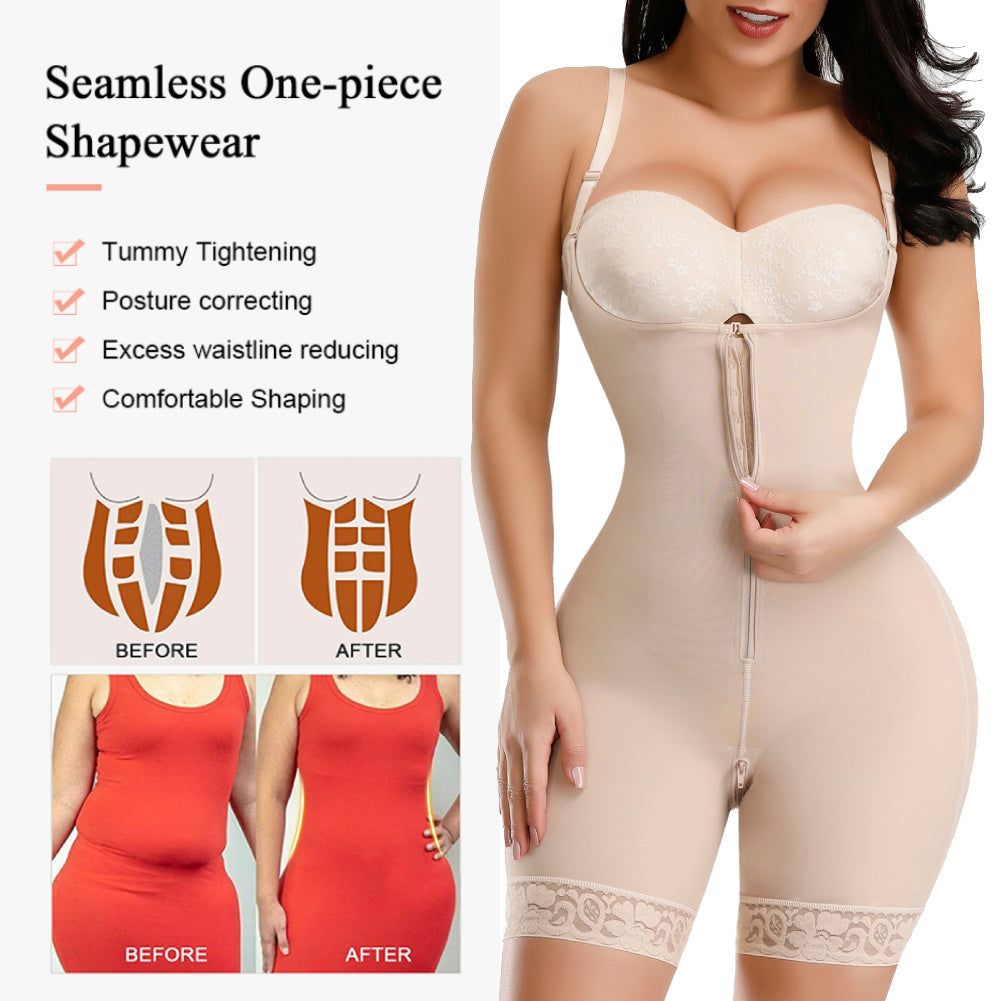 Stretch Mesh Zipper Shapewear Pants