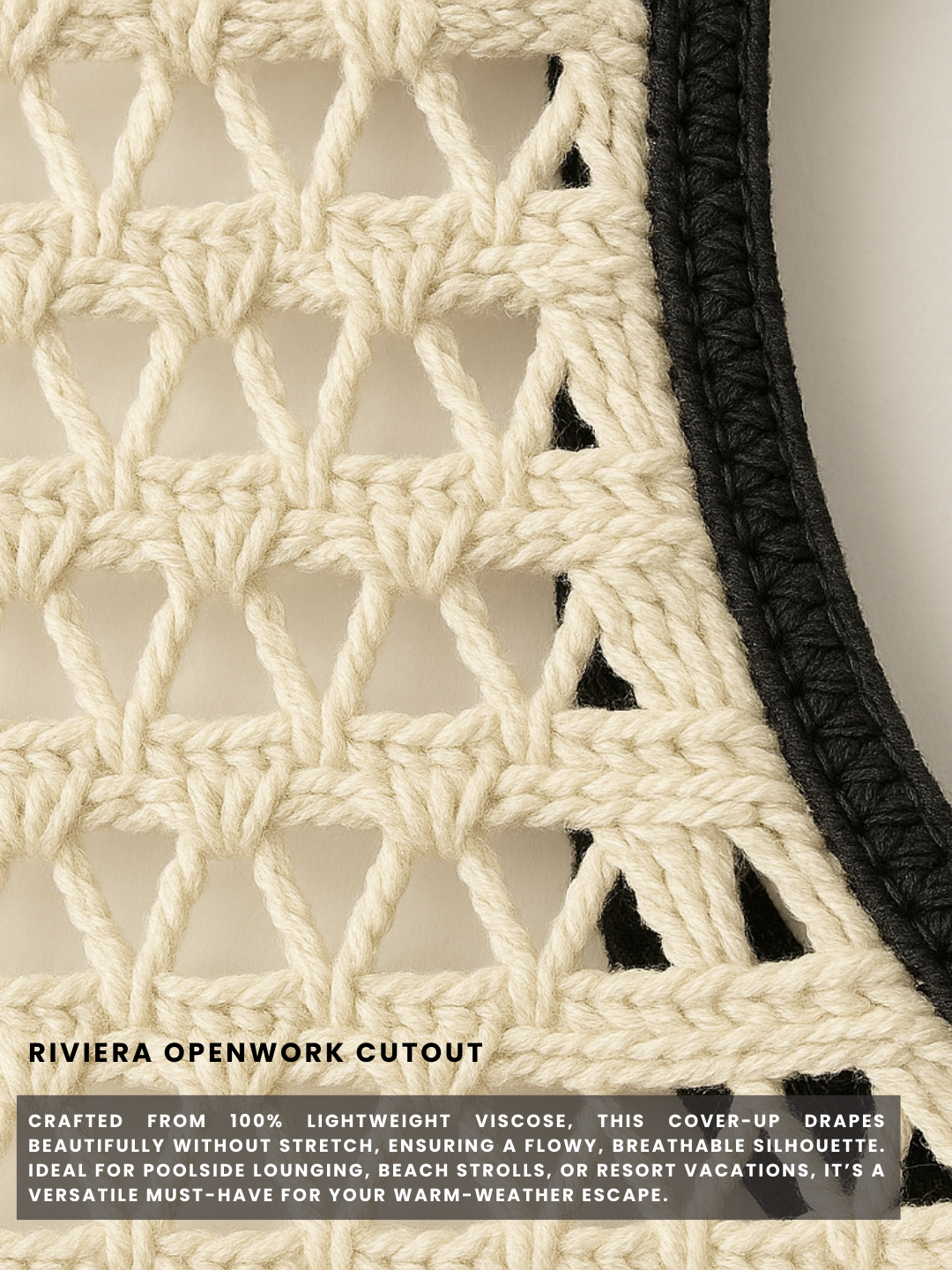 Riviera Openwork Cutout Back Cover-Up - White