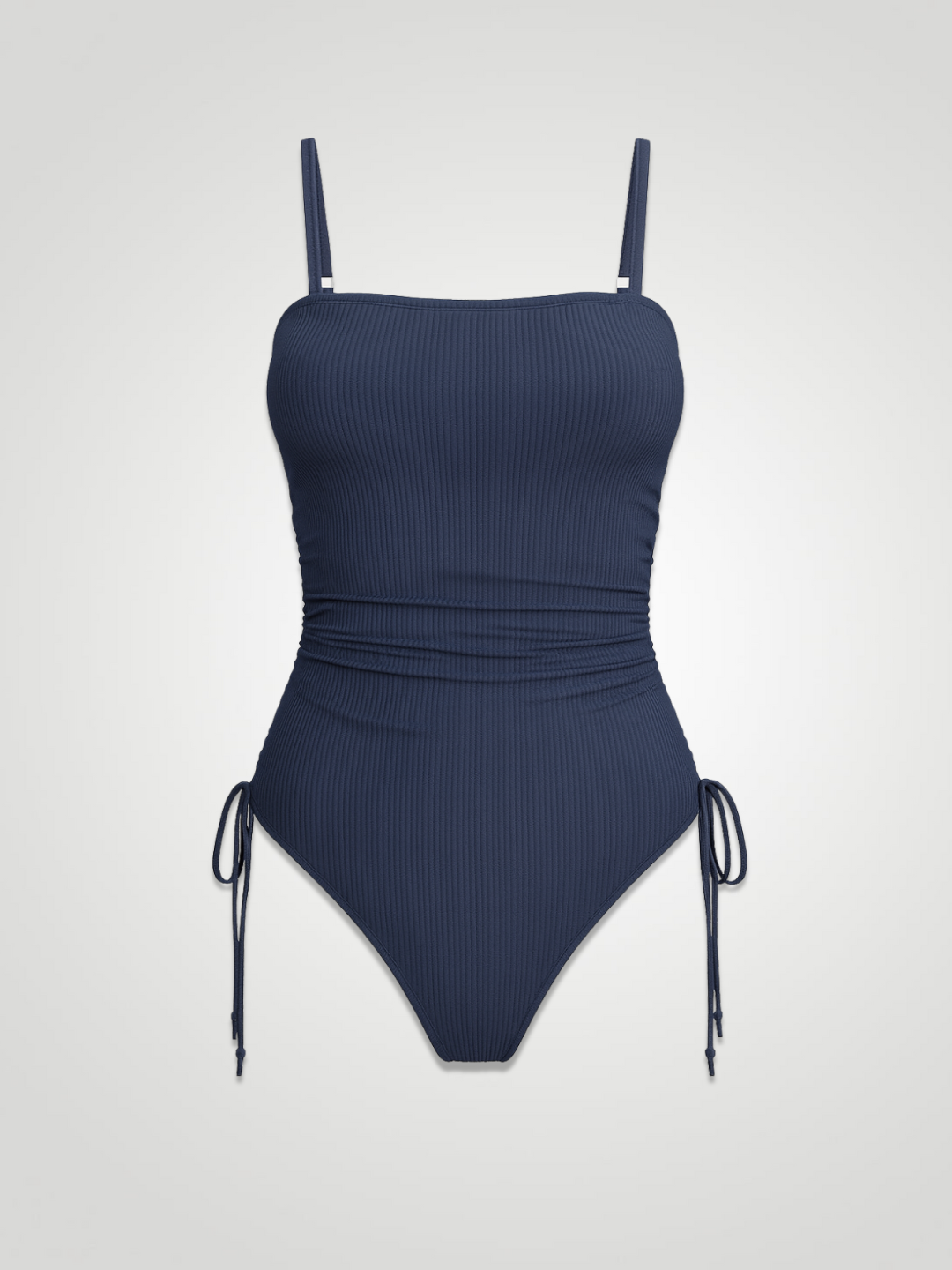 Sirena Ribbed Cutout One-Piece Swimsuit - Navy
