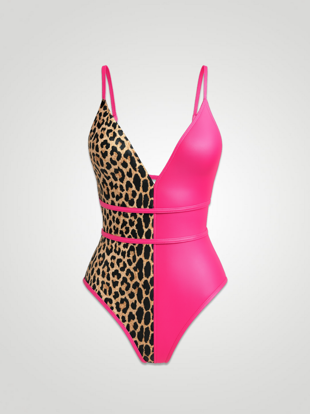 Zahara Tied Leopard Plunge One-Piece