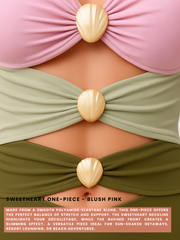 Marina Color Block Sweetheart One-Piece - Blush Pink