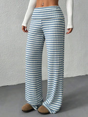 Coastal Stroll™ Striped Wide Leg Pants - Cerulean