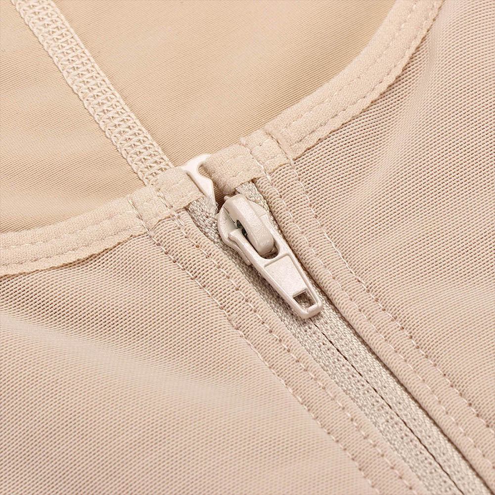 Stretch Mesh Zipper Shapewear Pants