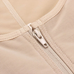 Stretch Mesh Zipper Shapewear Pants