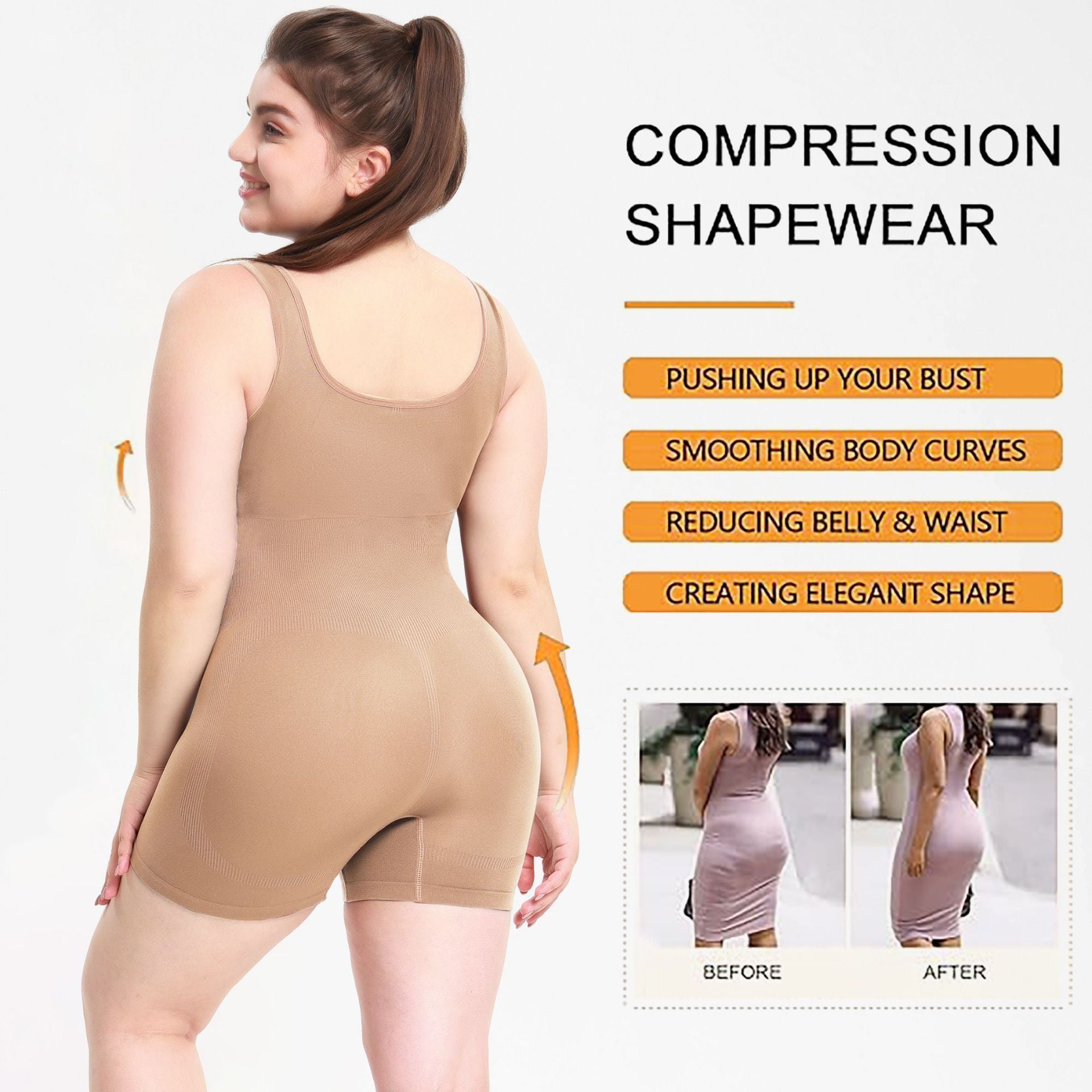 Women’s Solid Color Integrated Sports Shapewear