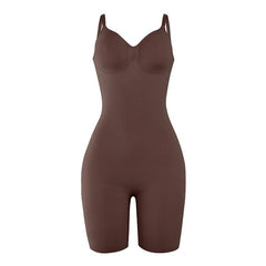 Dark Brown Boxer Shapewear with Hip Support